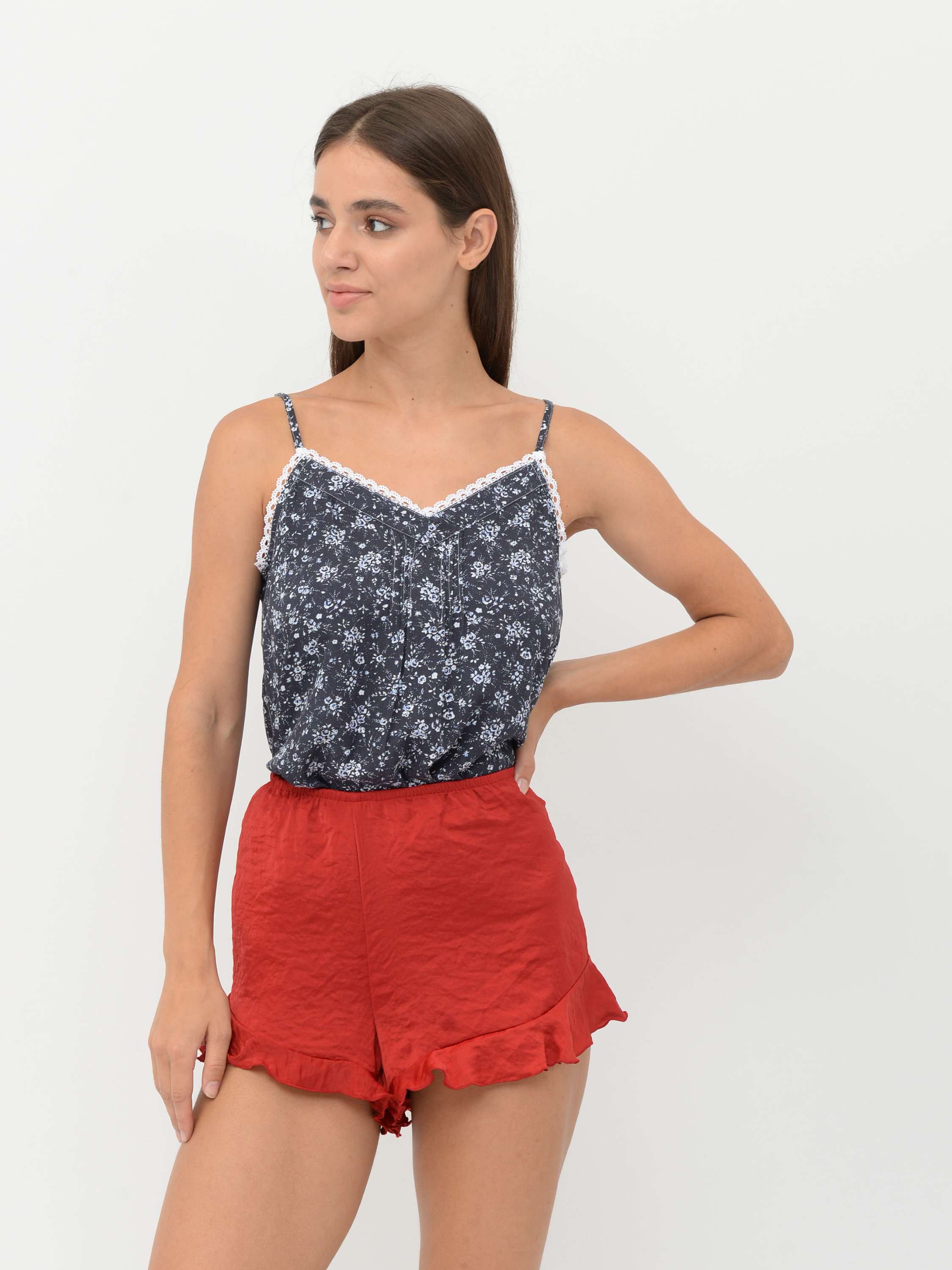 

Шорты для сна H&M  красный 613497, Шорты для сна H&M L красный 613497