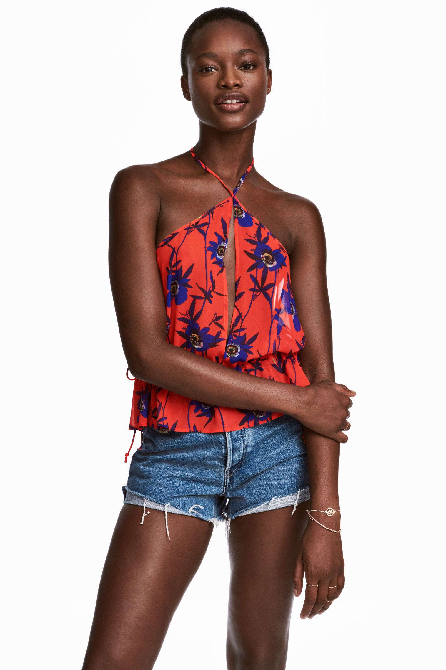 

Майка H&M  красно синий 11125730716, Майка H&M 44 красно синий 11125730716