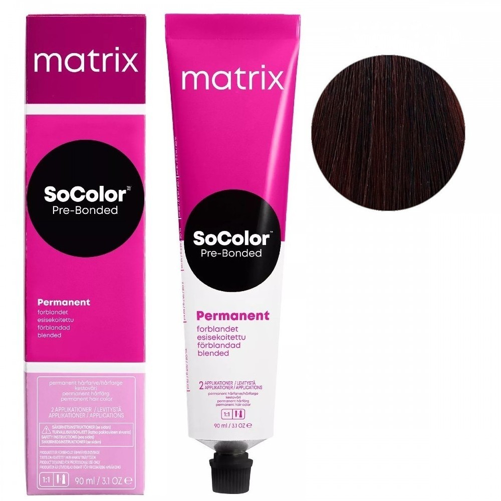 Краска для волос Socolor.beauty Matrix 4MA шатен мокка пепельный 90 мл ...