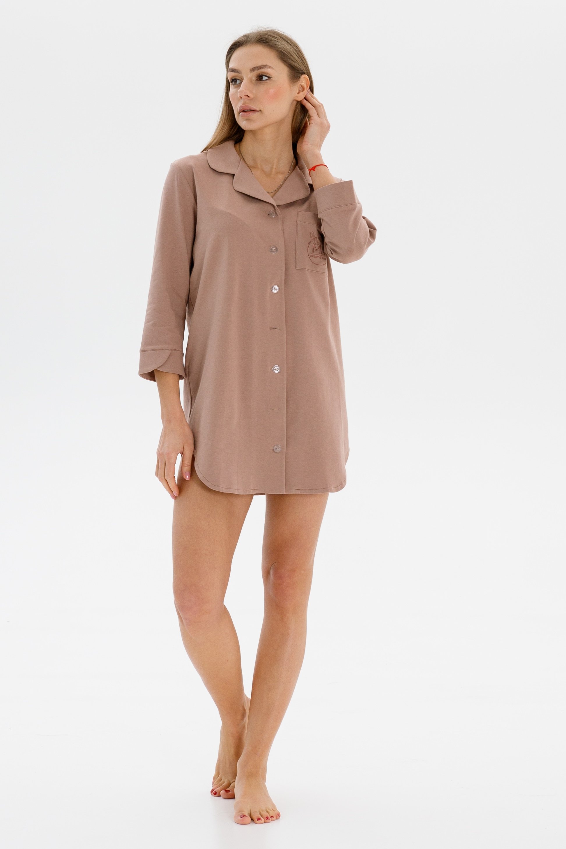 

Женский летний халат MA.pajama JESS / Мокко, Женский летний халат MA.pajama JESS 46/48 Мокко