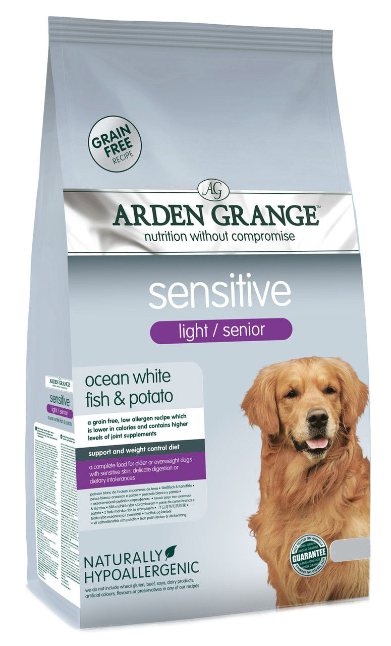 

Сухой корм для пожилых собак с белой рыбой и картофелем Arden Grange Sensitive Light & Senior 2 кг BGL-AG-67
