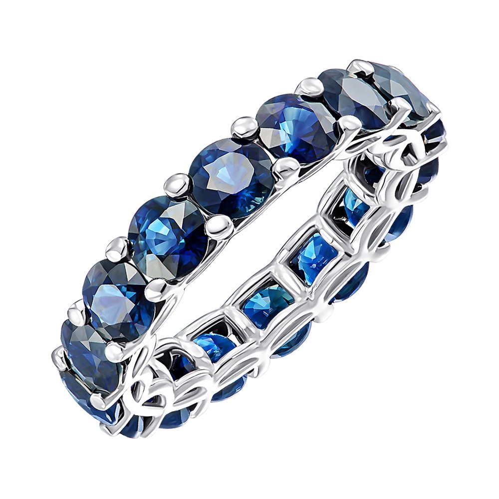 

Кольцо из белого золота с сапфирами 000151275 17 размера