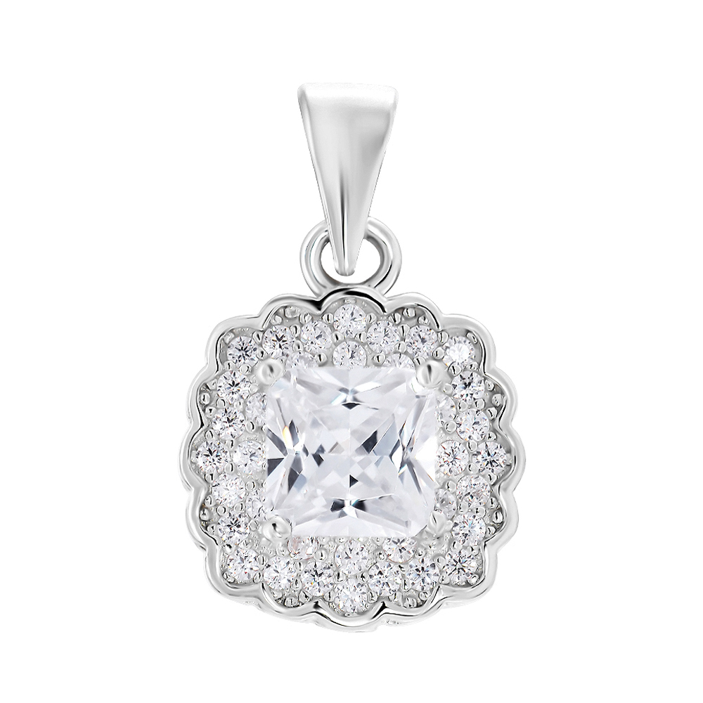 

Серебряная подвеска с фианитами 000141238