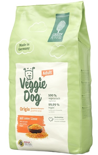 

Вегетарианский корм для собак с красной чечевицей Green Petfood Veggie dog Adult Origin 900 г Green Pet Food BGL-GF-07