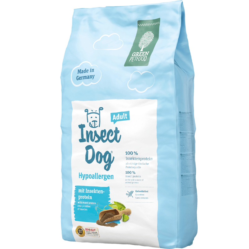 

Вегетарианский корм для собак с протеином насекомых Green Petfood Insect dog Adult Hypoallergen 10 кг Green Pet Food BGL-GF-02