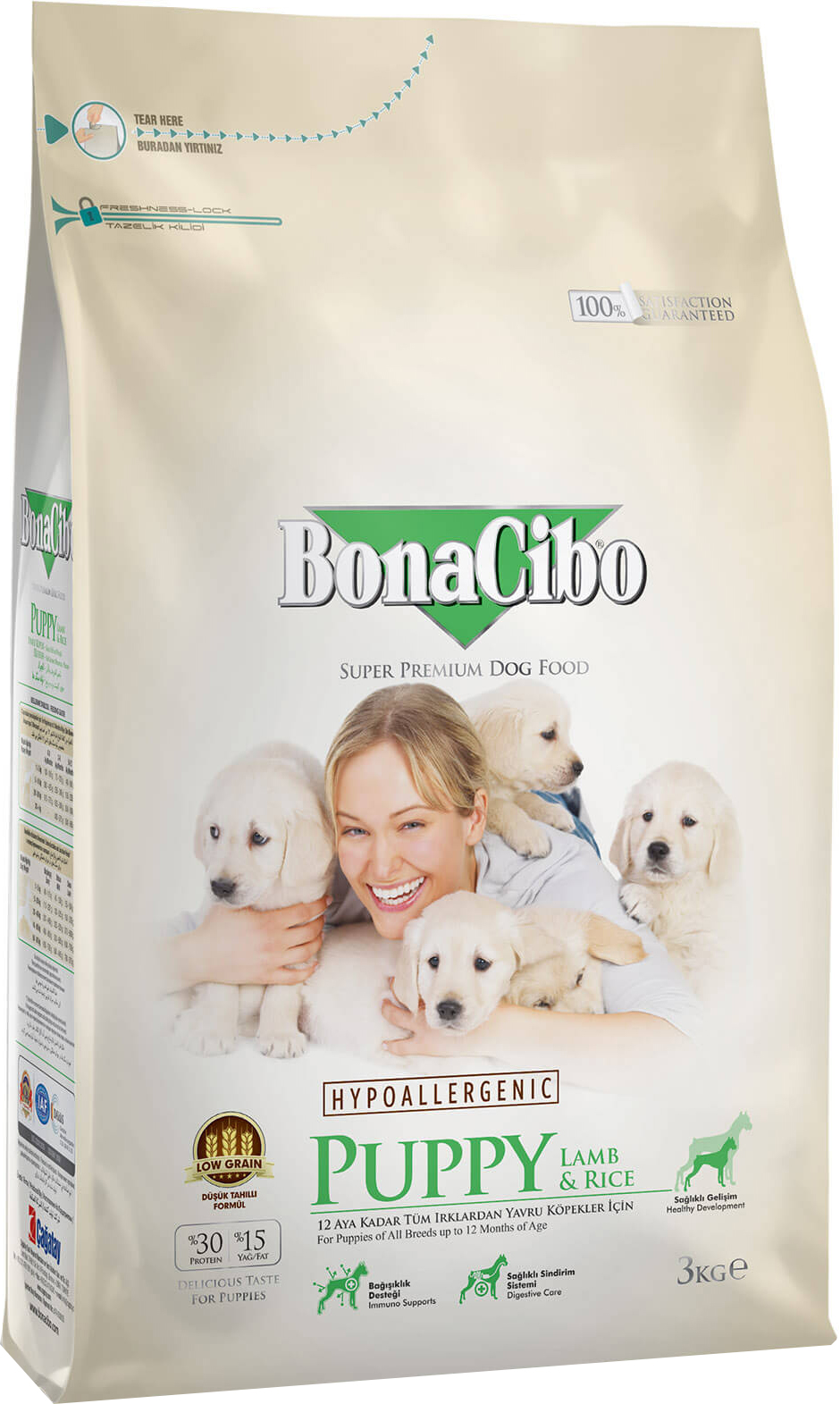 

Сухой корм для щенков всех пород с мясом ягненка и рисом Bonacibo Puppy Lamb & Rice 3 кг BonaCibo BGL-BC-10