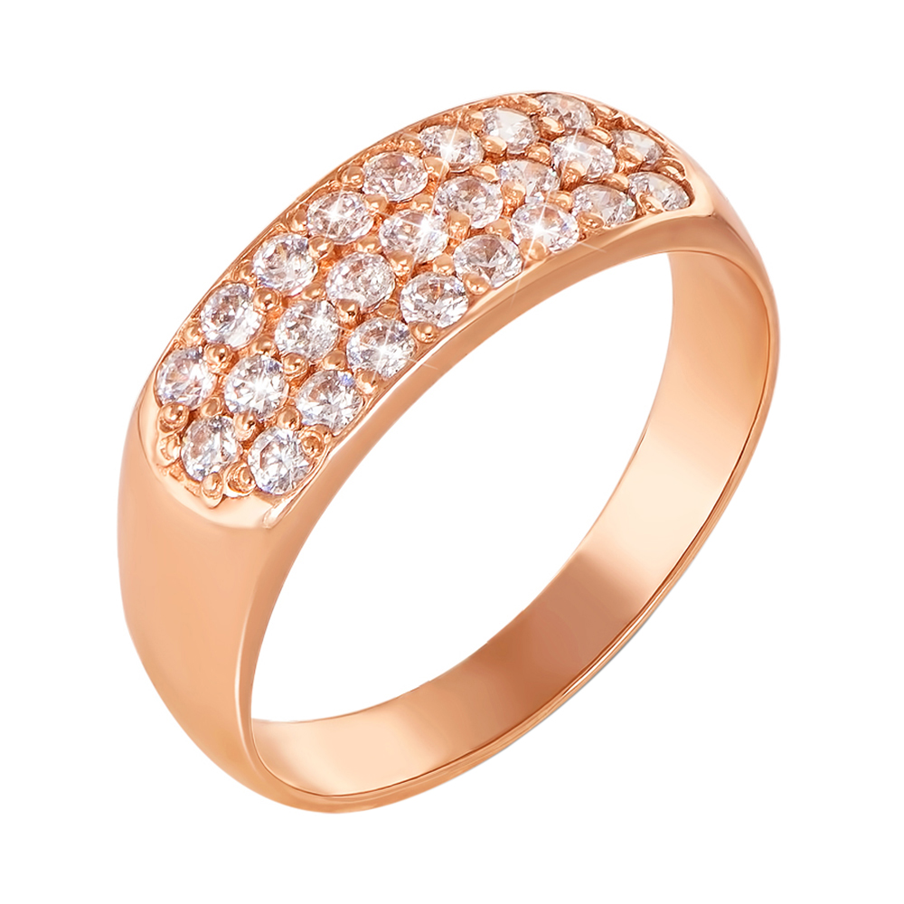 

Кольцо из красного золота с фианитами 000104264 19.5 размера