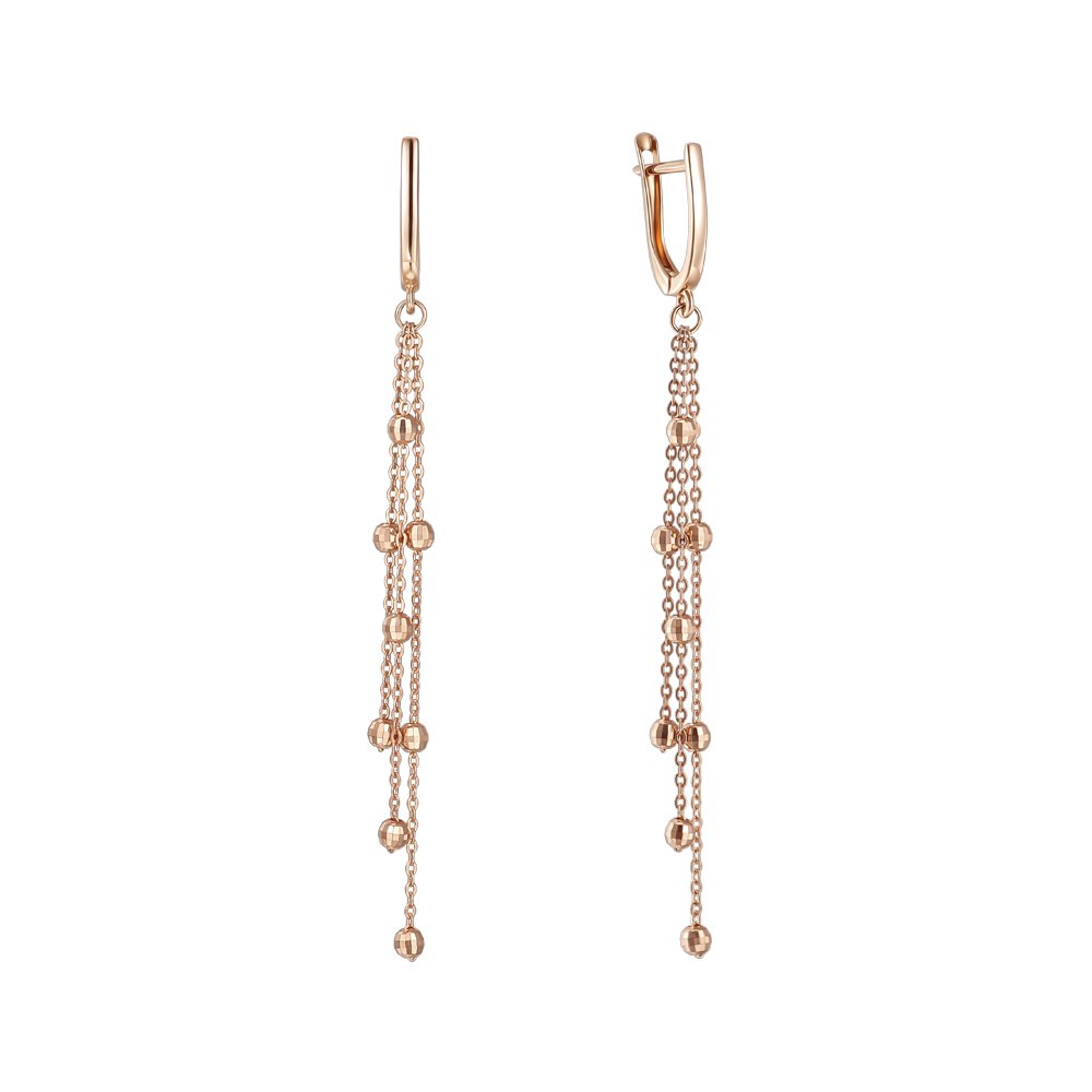 

Серьги-подвески из красного золота 000151594