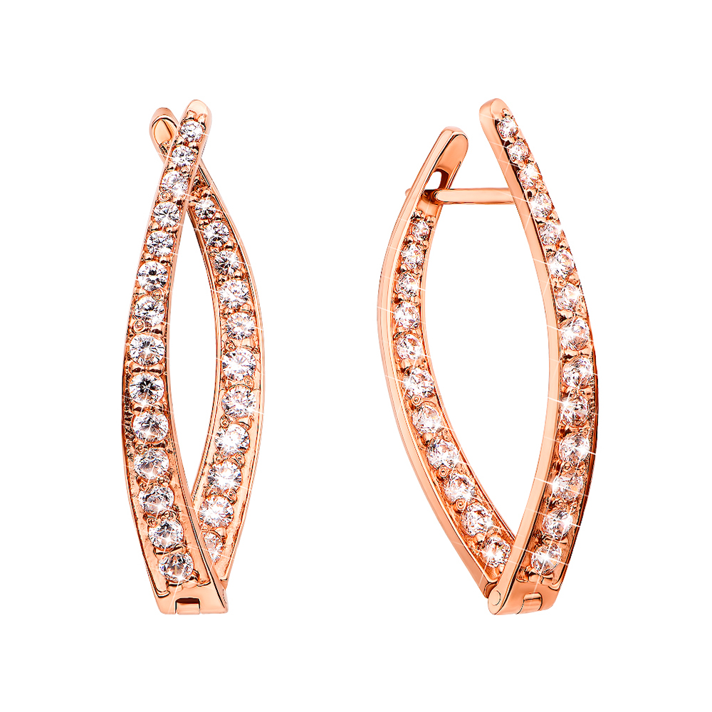 

Серьги из красного золота с фианитом S Zirconia 000127098