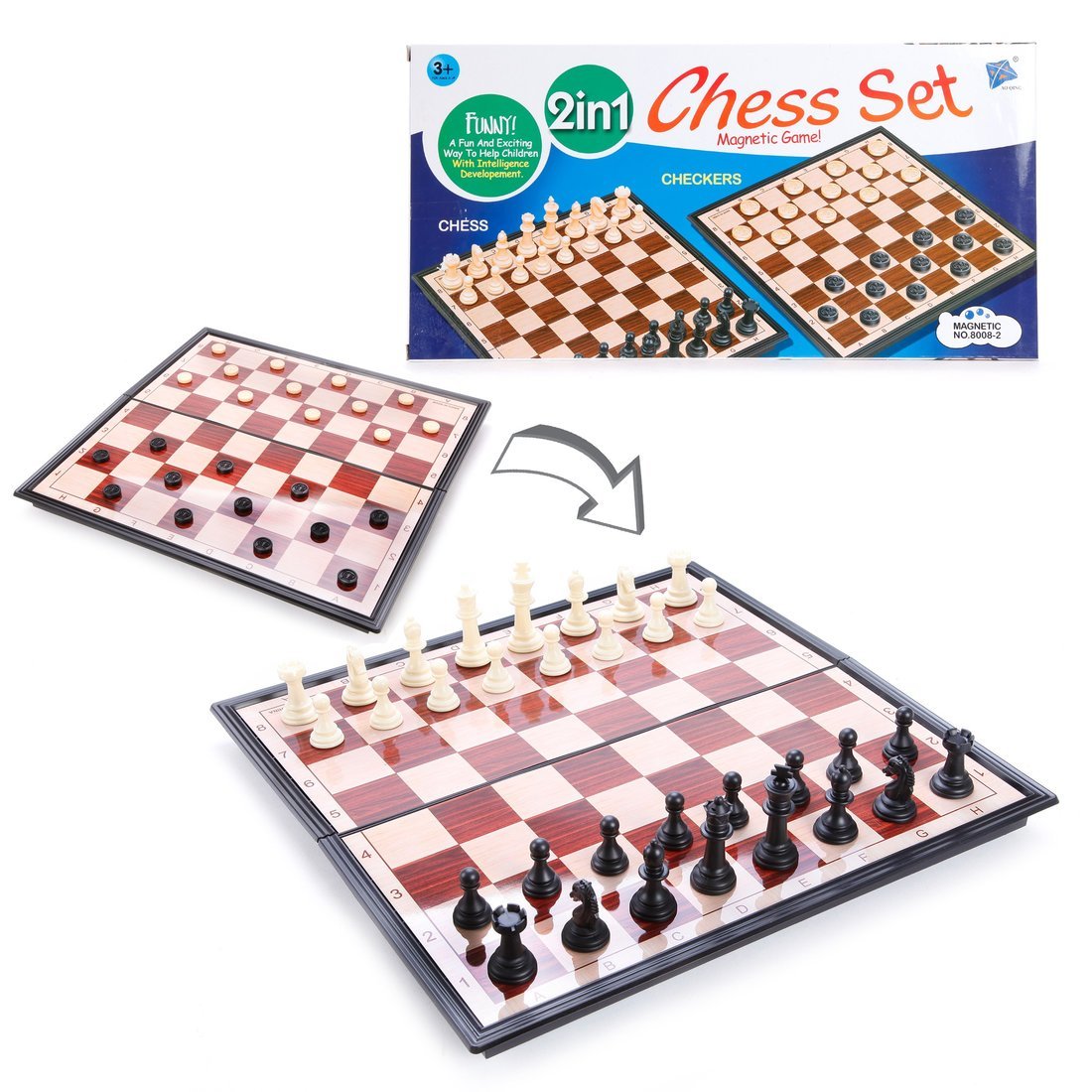 

Шахматы Chess Set магнитные 2в1 (8008-2)