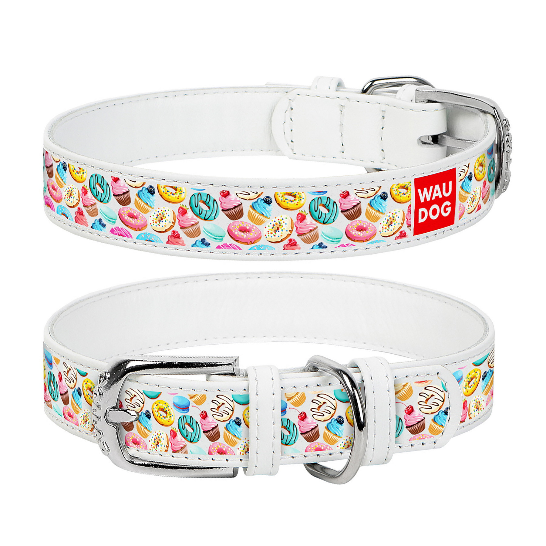 

Ошейник для собак с рисунком Пончики белый Printed WAUDOG ш. 25 мм, дл. 38-49 см WAUDOG BGL-WD-2988