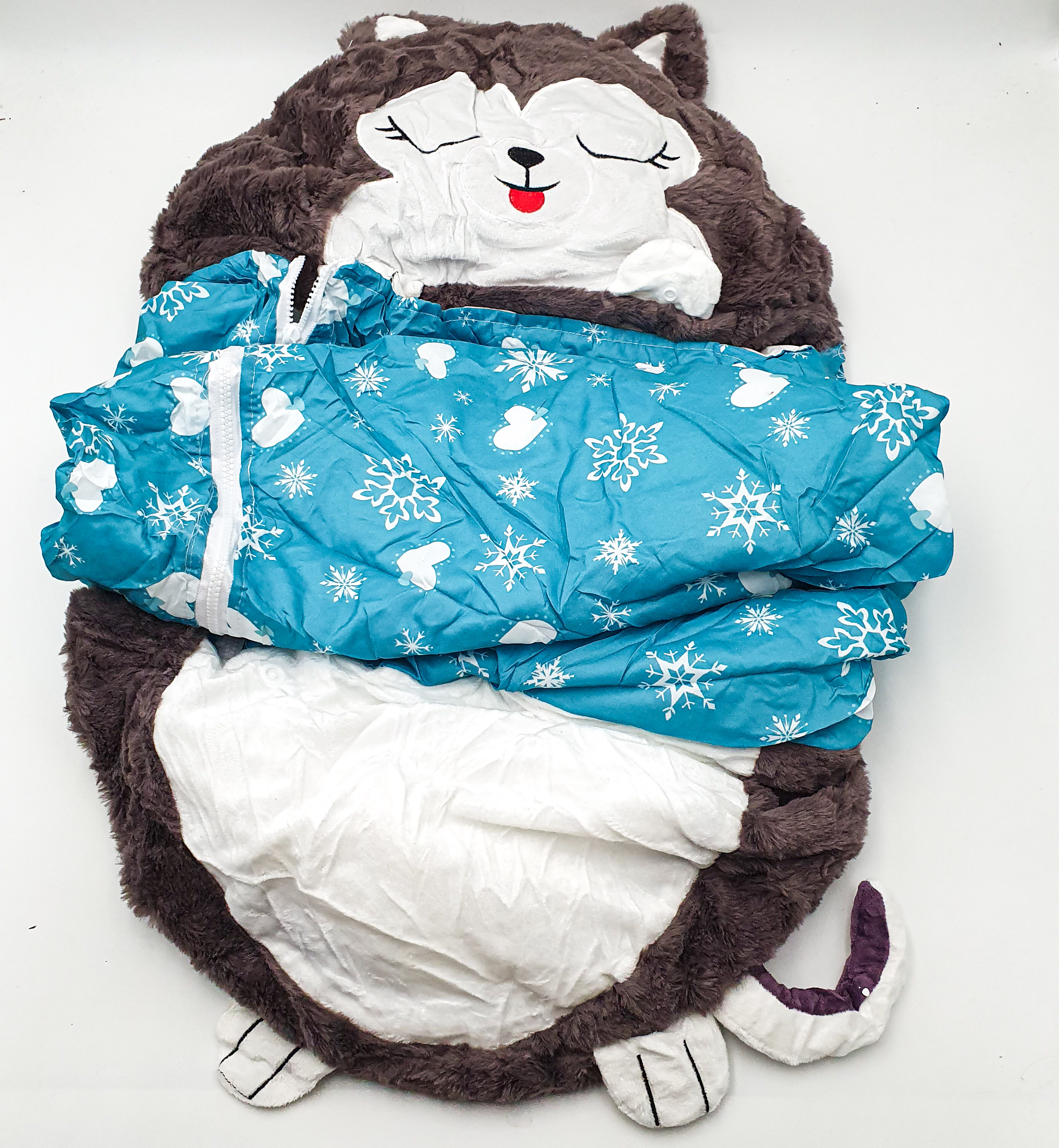 

Детский спальный мешок игрушка подушка 3в1 на молнии 160см Sleeping Bag UKC Кот