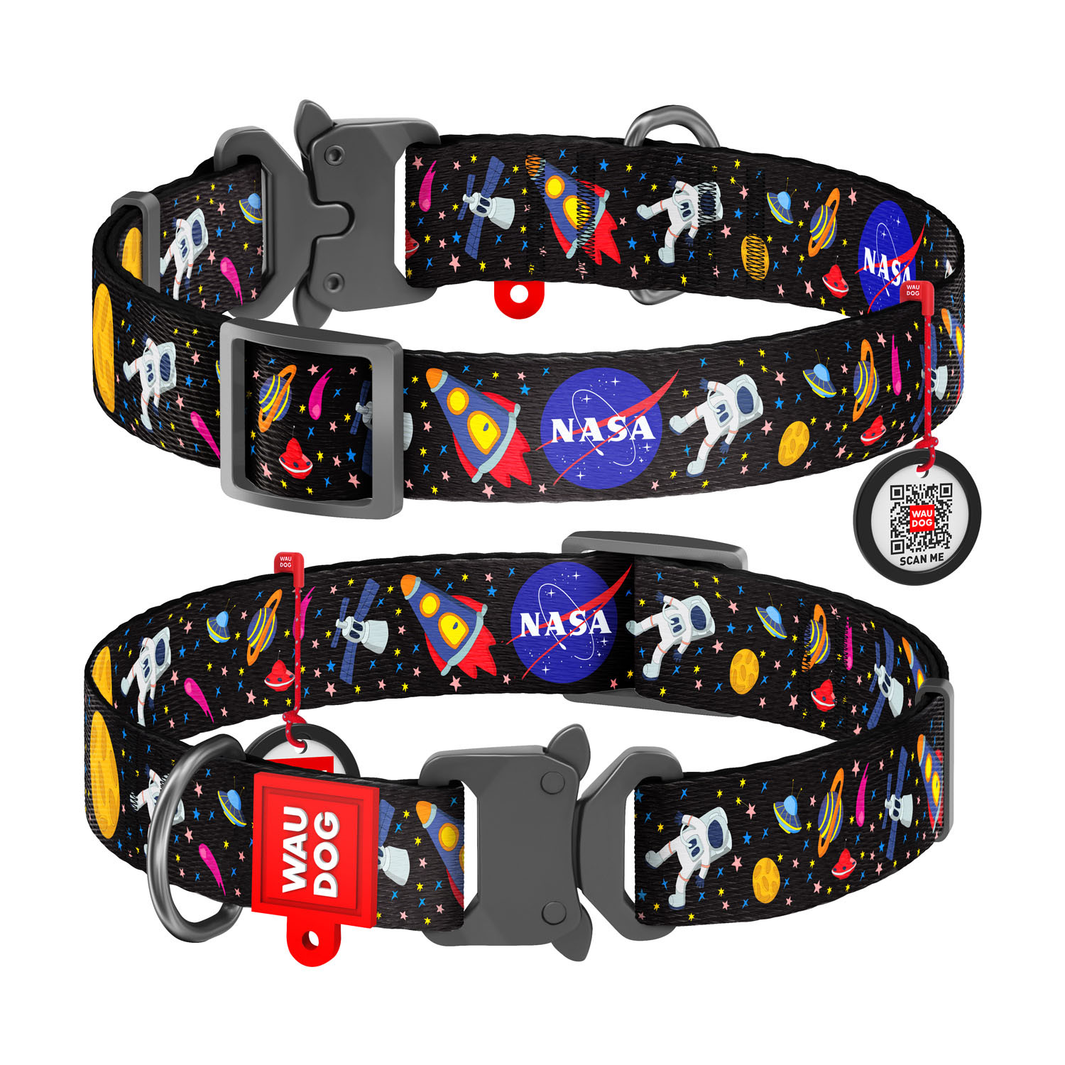 

Ошейник для собак с рисунком NASA пряжка-фастекс Nylon WAUDOG ш. 20 мм, дл. 24-40 см WAUDOG BGL-WD-4340