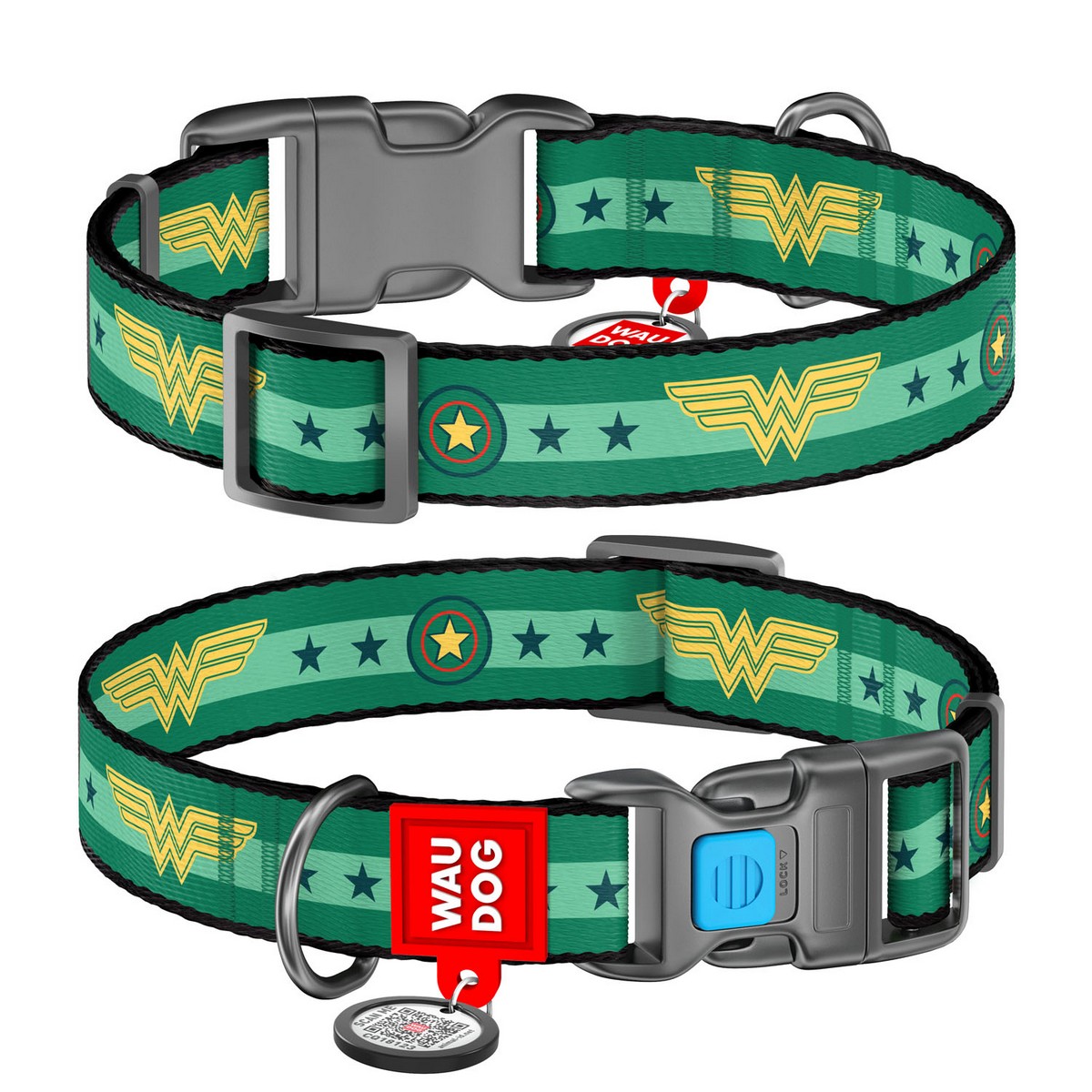 

Ошейник для собак с рисунком чудо-женщина 2 WAUDOG Nylon ш. 20 мм, дл. 24-40 см WAUDOG BGL-WD-4995