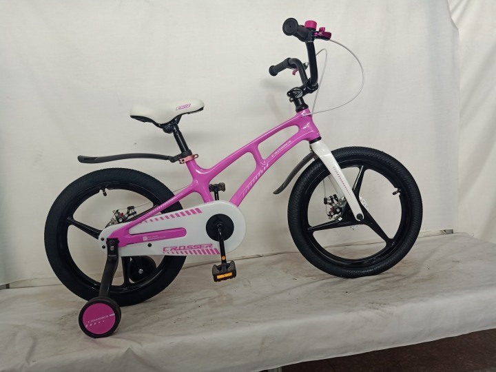 

Детский велосипед Crosser Magnesium Bike 18" Розовый Легкая рама Дисковые тормоза Литые диски