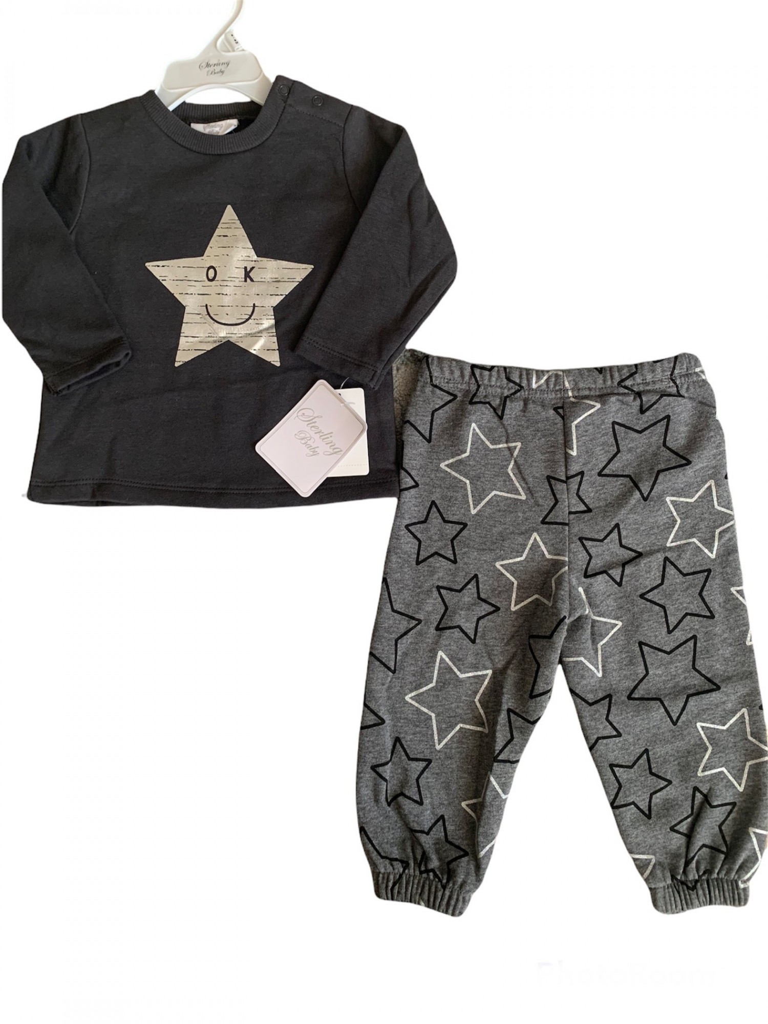 

Комплект (свитшот + штаны) Sterling baby 6/9 мес 68-72 см Серый
