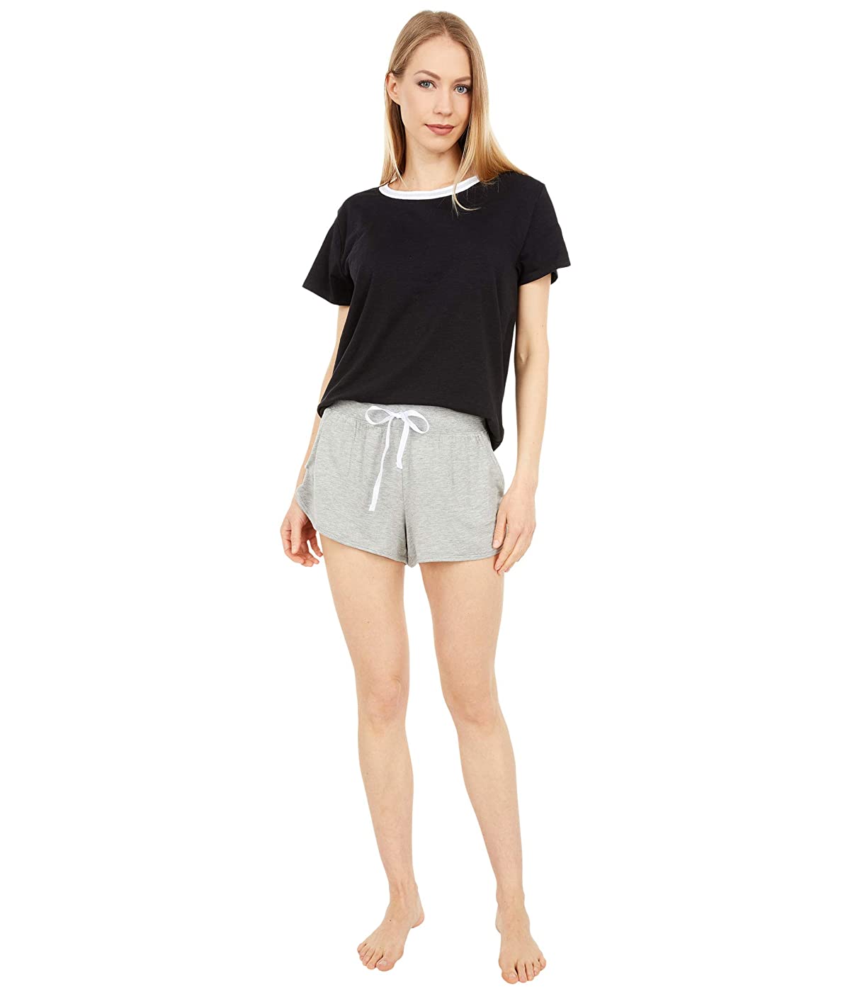 

Пижама Splendid Slub Tee and French Terry Shorts Set Black/Grey Heather,  (48, Пижама Splendid Slub Tee and French Terry Shorts Set Black/Grey Heather, L (48)