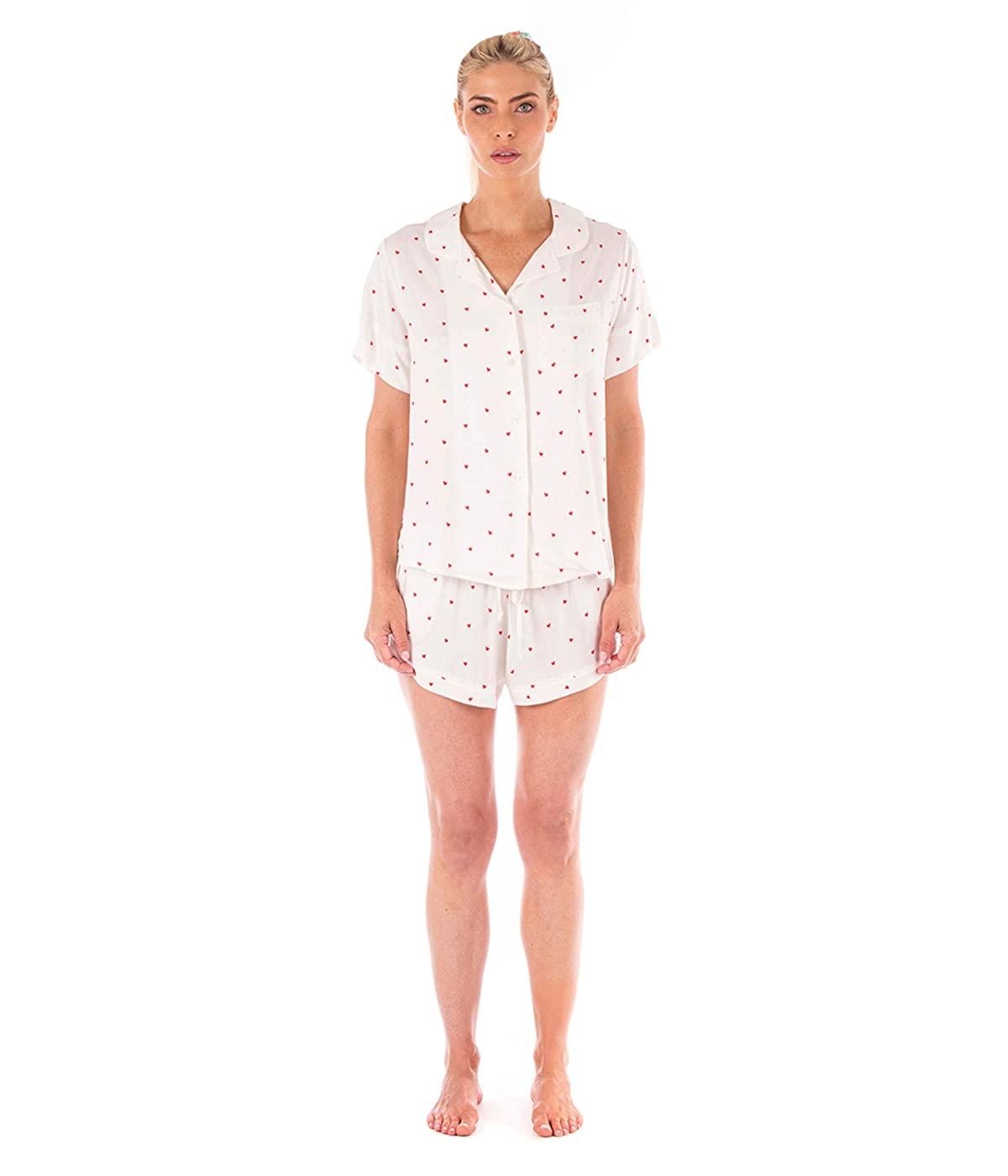 

Пижама Plush Ultra Soft Heart Pj White/Red, XS (42)