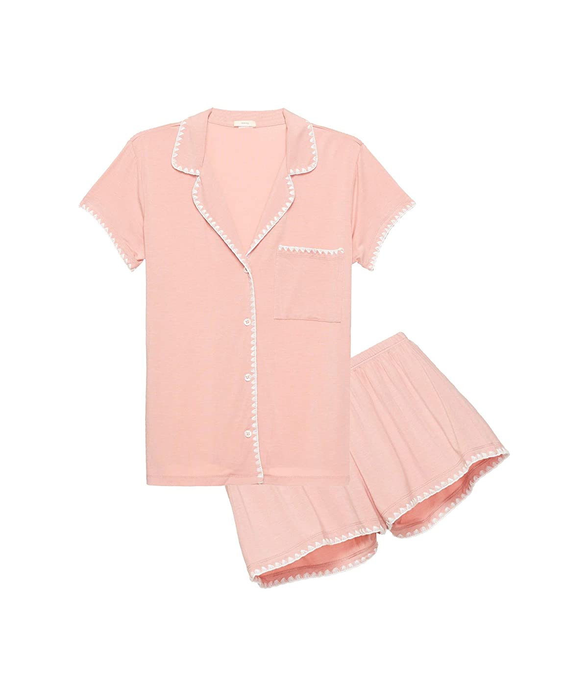 

Пижама Eberjey Frida - The Whip Stitch Short PJ Set Rose Tan/Ivory,  (50, Пижама Eberjey Frida - The Whip Stitch Short PJ Set Rose Tan/Ivory, XL (50)