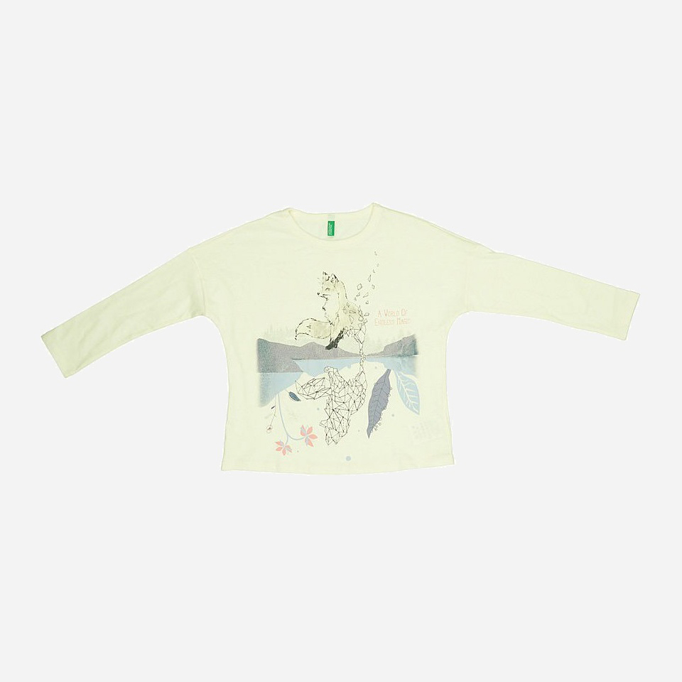 

Футболка с длинными рукавами United Colors of Benetton chl07900017 110 см Белая