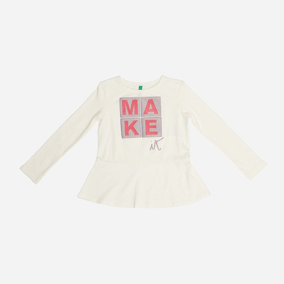 

Футболка с длинными рукавами United Colors of Benetton chl03800072 90 см Белая