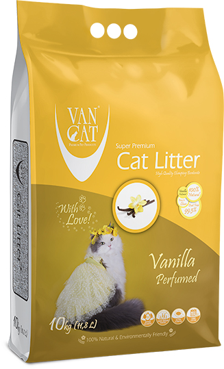 Акція на Наполнитель для кошачьего туалета Van Cat Super Premium Quality Vanilla Бентонитовый комкующий 10 кг (8699245856392) від Rozetka UA