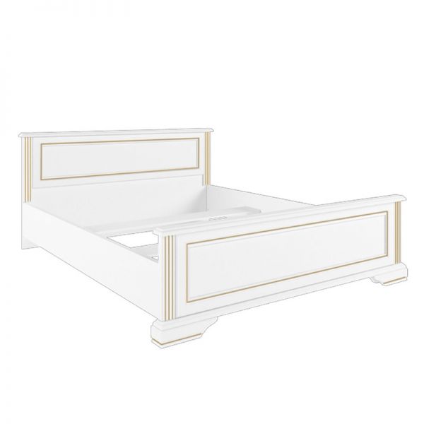 

Кровать двуспальная Вайт 160*200/ 1695*2100*870 из ДСП цвет Белый/ сосна золотая Gerbor Holding