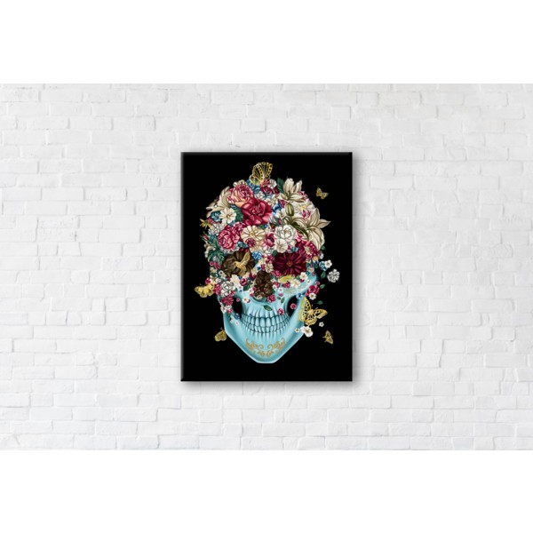 

Картина на холсте Skull in love 90x120см Franklin