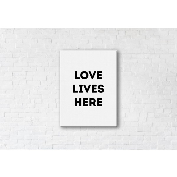 

Картина на холсте Love Lives Here 90x120см Franklin
