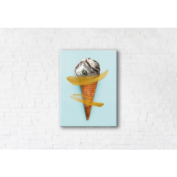 

Картина на холсте Money Cone 90x120см Franklin