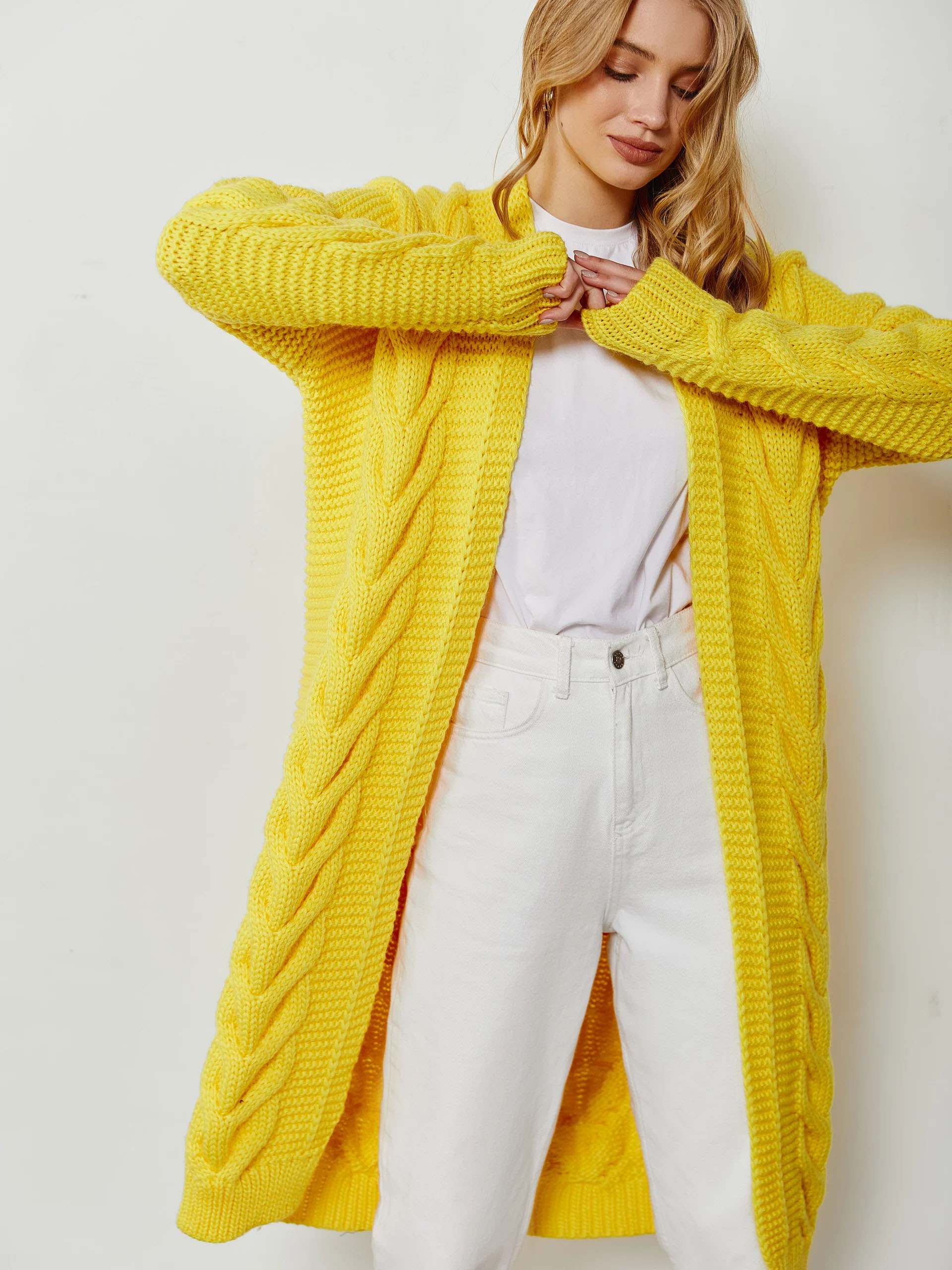 

Кардиган Gepur 40403  Желтый, Кардиган Gepur 40403 One Size Желтый