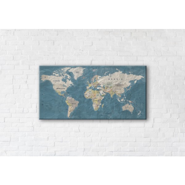 

Картина на холсте World Map 60x120см Franklin