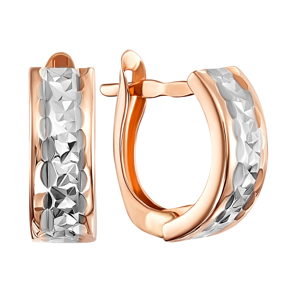 

Золотые серьги с насечкой посередине 000012064