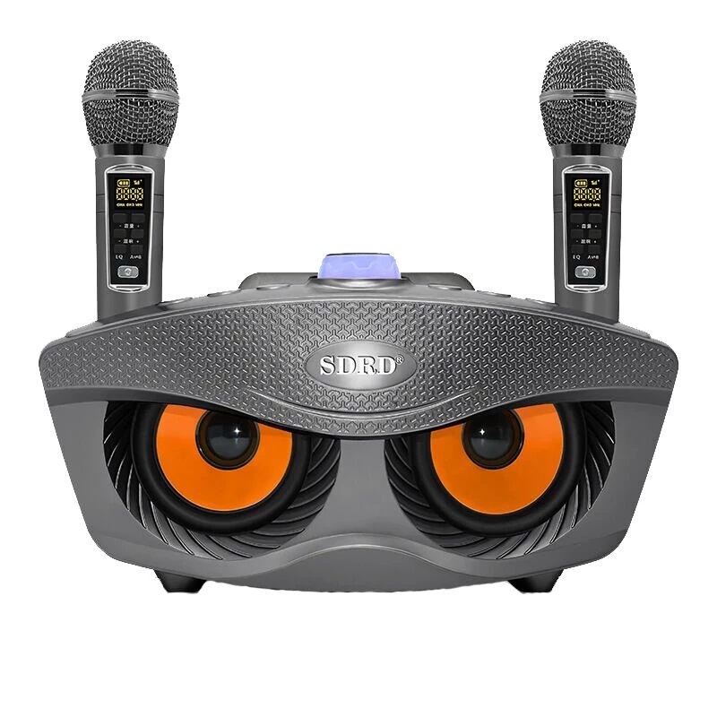 

Караоке система беспроводная SDRD 306Plus Серый на два микрофона с колонкой + 3D стерео 30 Вт