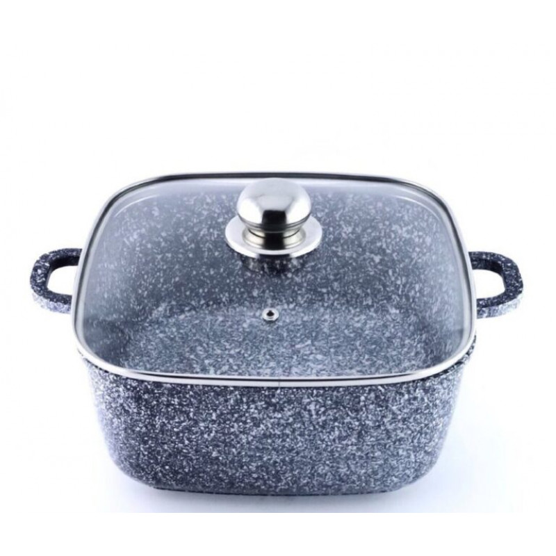 

Квадратная кастрюля с крышкой и гранитным покрытием Benson BN-321 5,1 л (MLN332014-3690211)