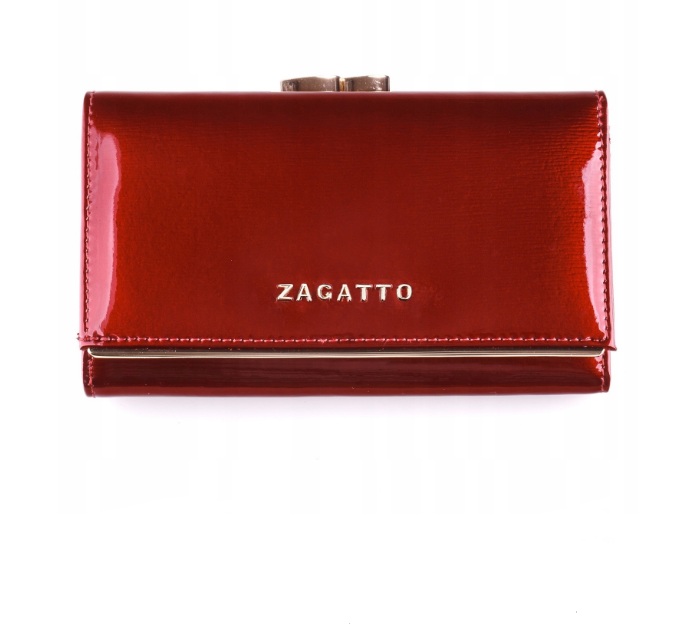 

Кошелек женский кожаный Zagatto RFID 8.5 х 14.5 х 3.5 см, красный