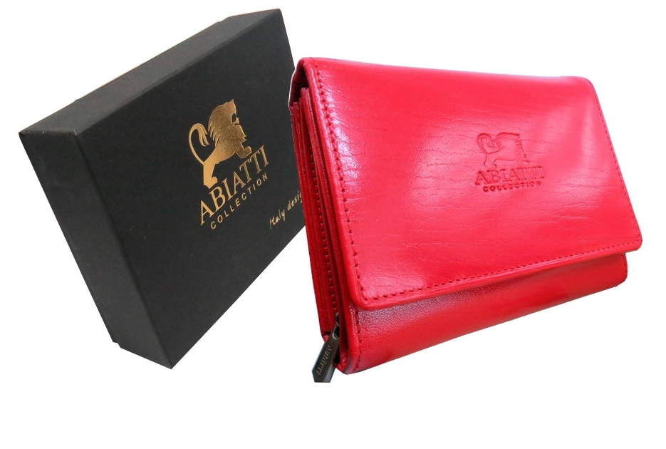 

Женский кожаный кошелек Abiatti, красный, 9.5 х 12.5 см