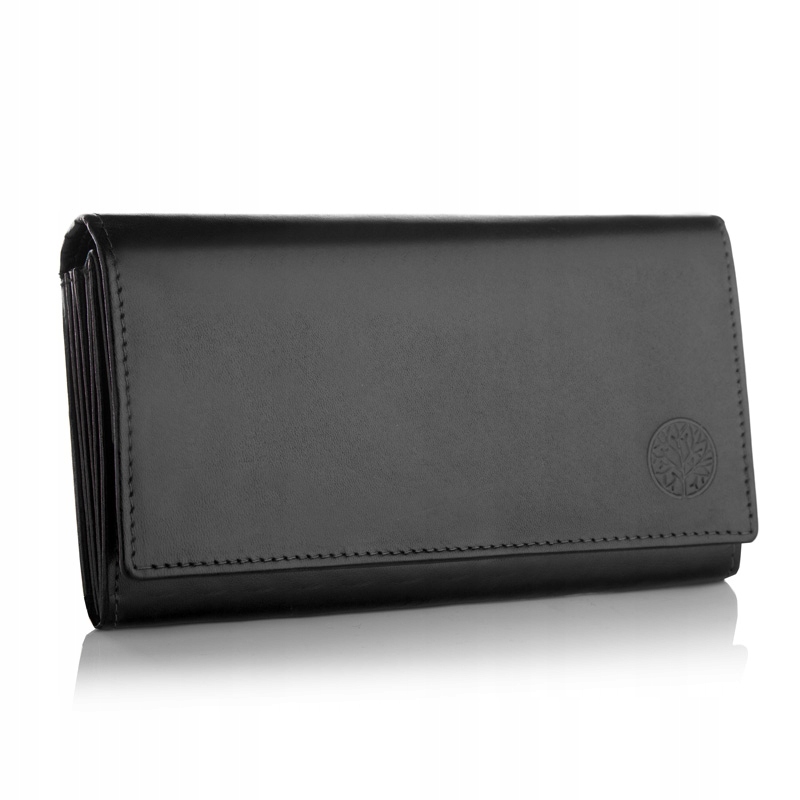 

Женский кожаный кошелёк Betlewski с защитой RFID 9 х 16,5 х 2,5 см (BPD-DZ-10) чёрный