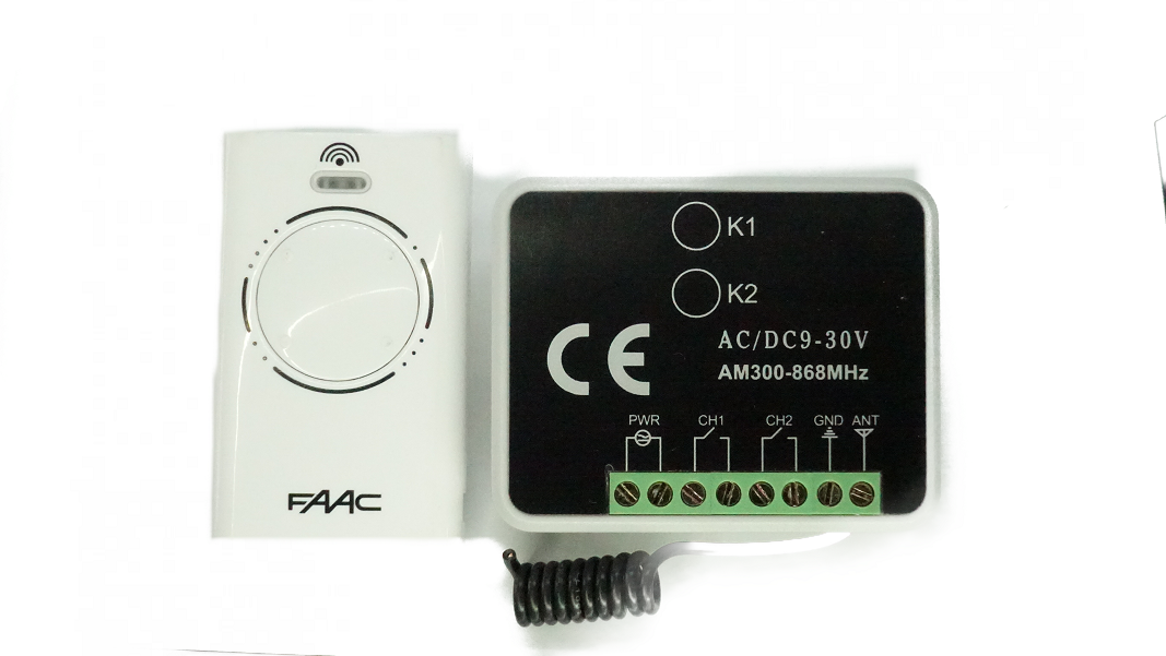 

Комплект универсальный для автоматики приёмник Gant RxMulti и 5 пультов FAAC xt4 433
