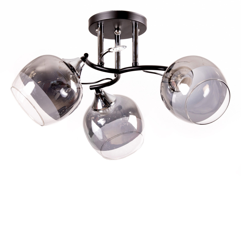 

Люстра потолочная Light House SR-17011/3 BK+CH D515*H240 черный + хром