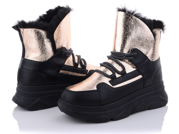 

Ботинки QQ Shoes BK7-1 37 24 см черно-золотистые