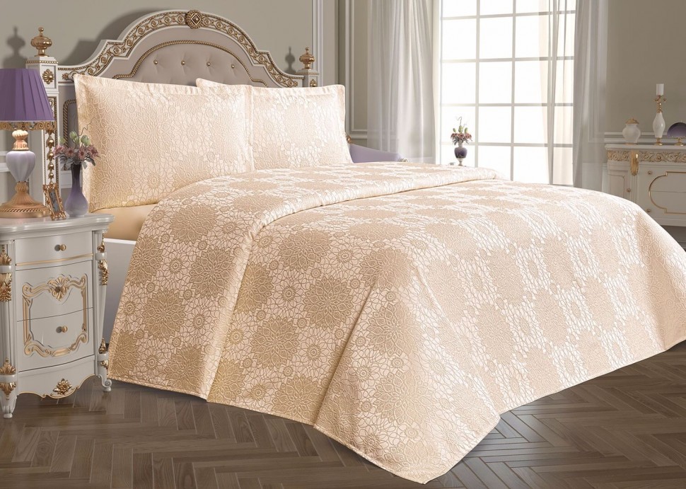 

Покрывало с наволочками Tropik Home Amore Beige 220x230 02003328