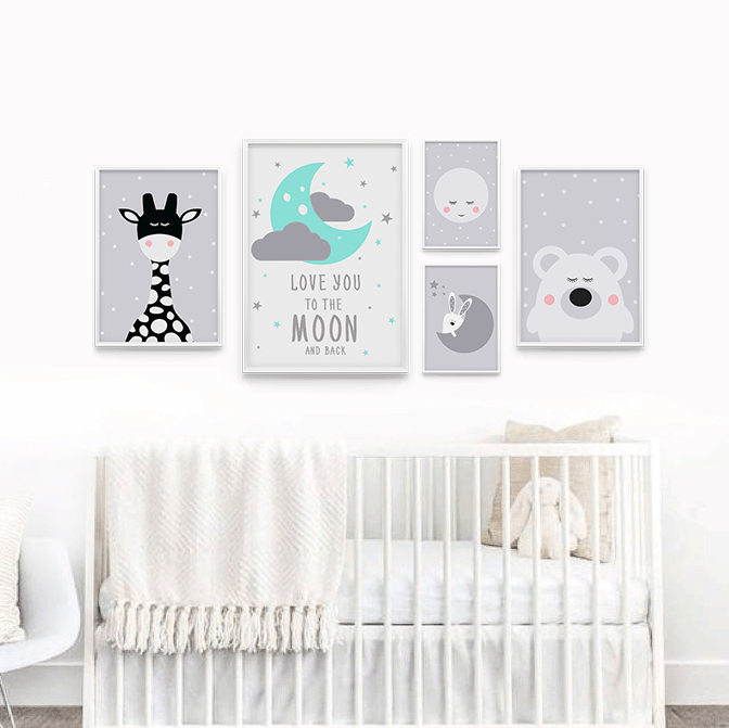 

Набор постеров в рамке LOVE YOU