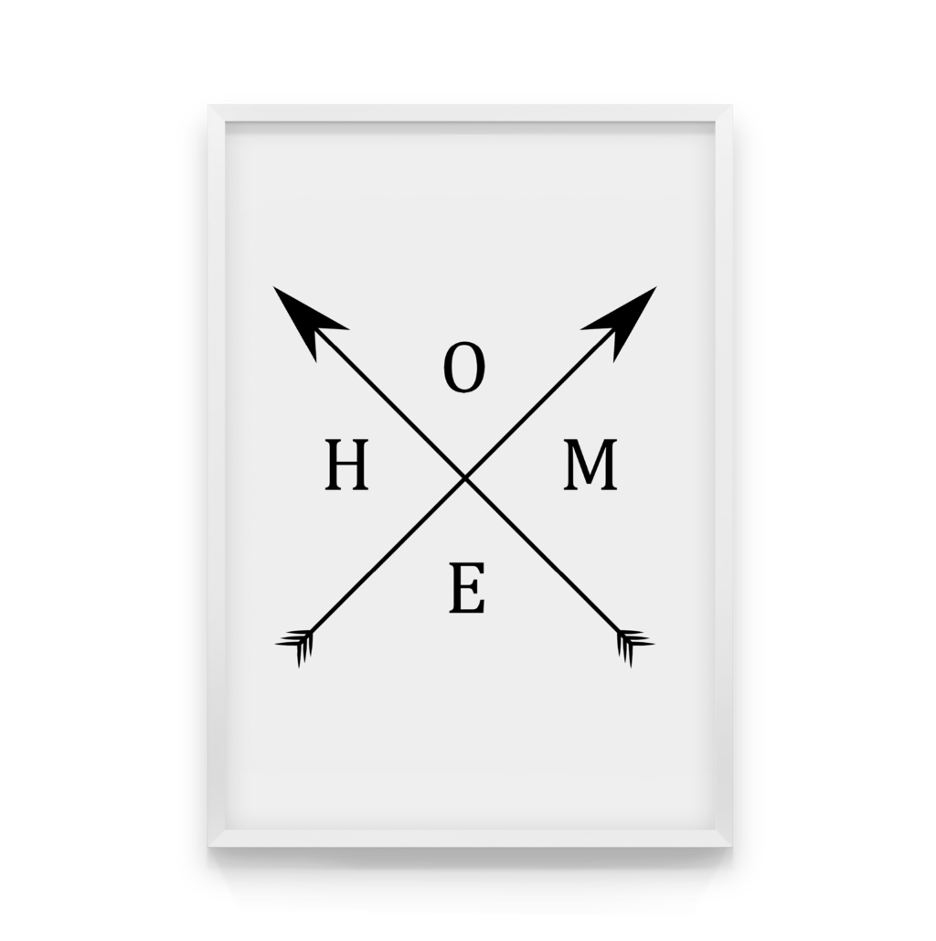 

Постер в рамке HOME 40x50 см