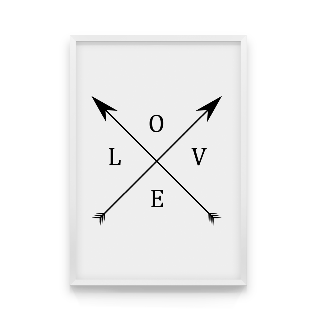 

Постер в рамке L O V E 40x50 см