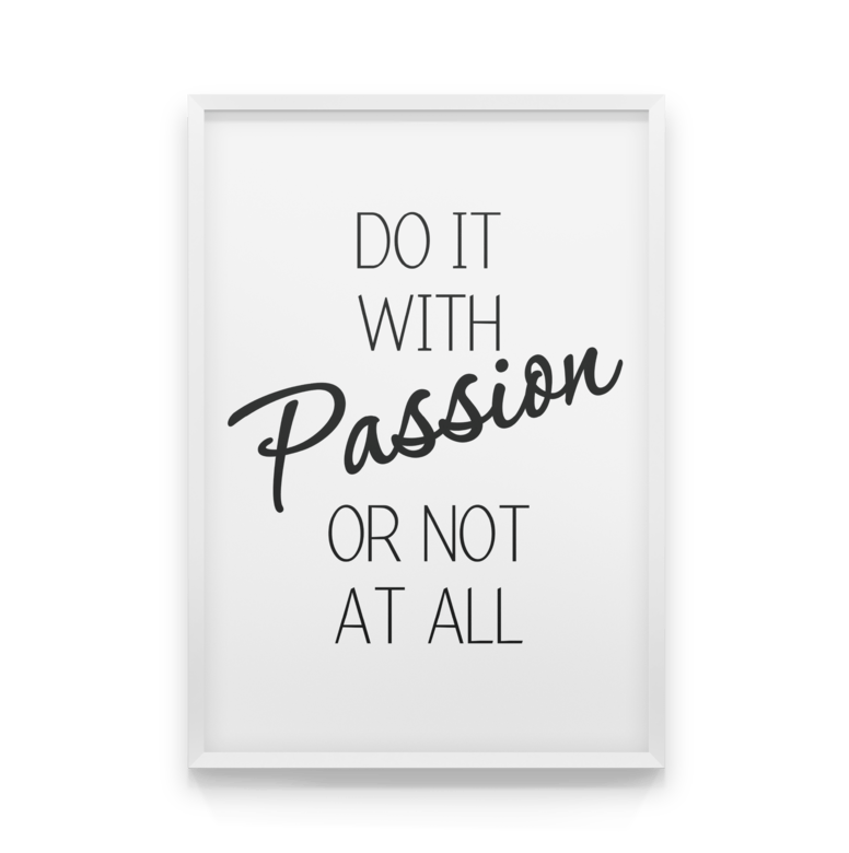 

Постер в рамке PASSION 40x50 см