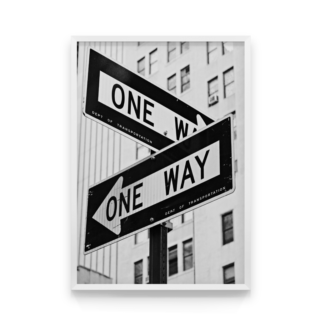 

Постер в рамке ONE WAY 40x50 см