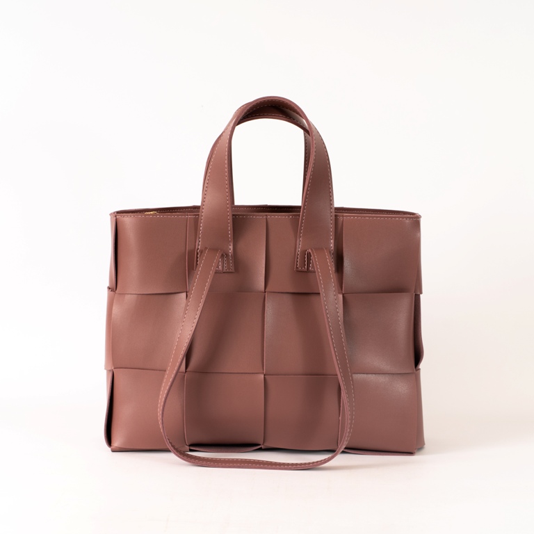 

Женская плетеная сумка КСЕНИЯ №69-20/2 35x10x28 Темная пудра