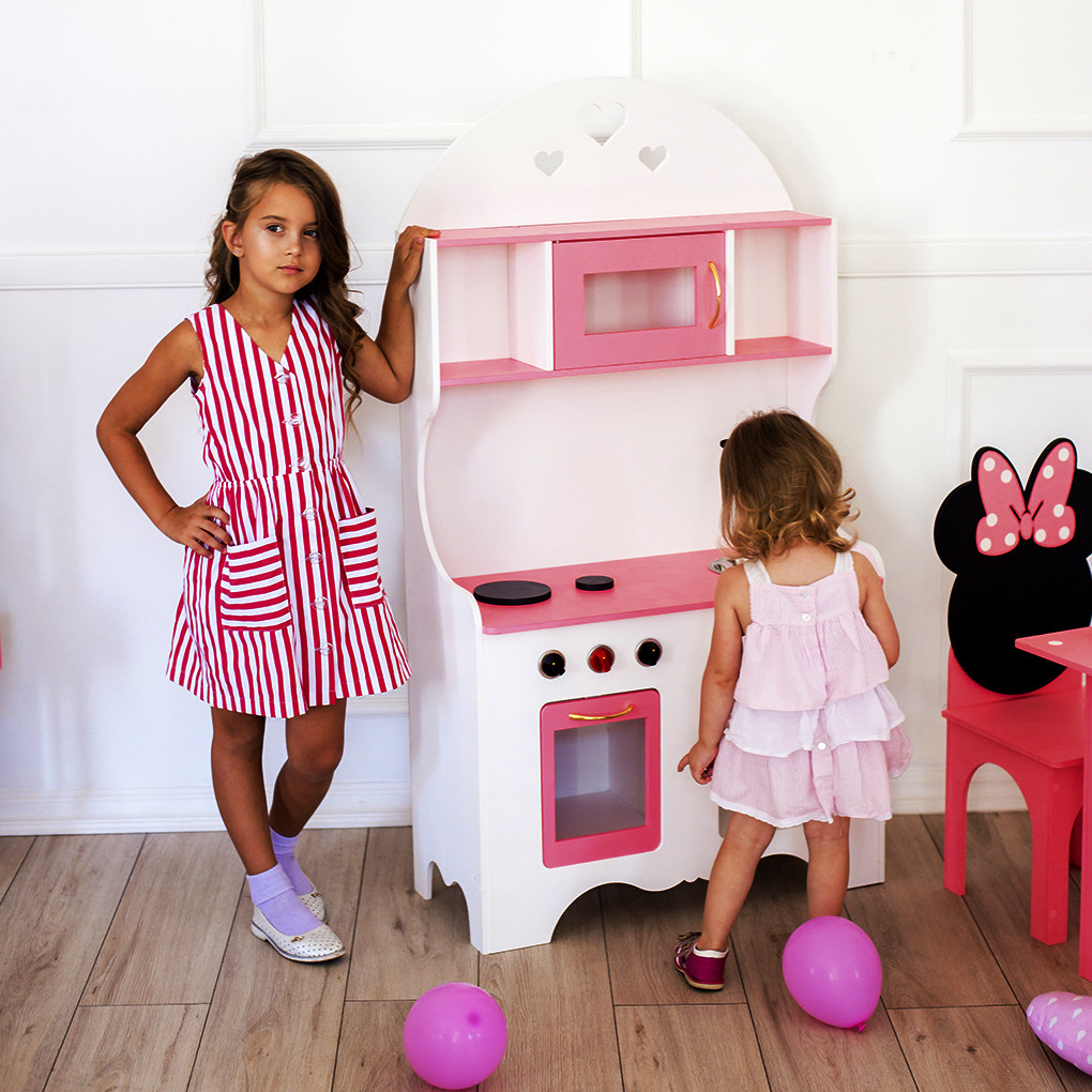 

Детская кухня KiddyRoom Белая с розовым