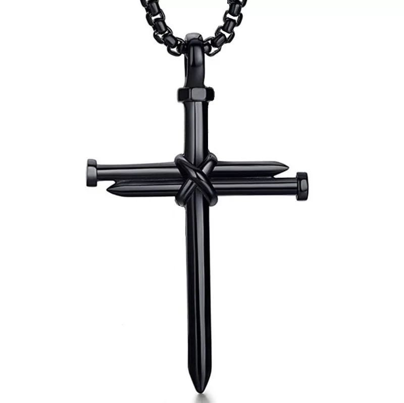 

Цепь с подвесом Hemst в виде крестика Black